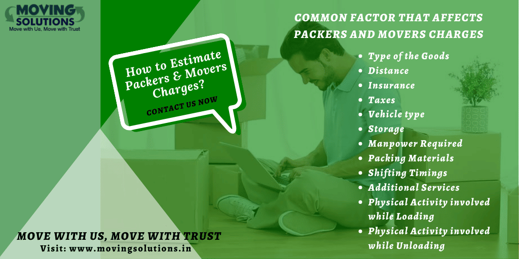 Estimate Packers and Movers Charges